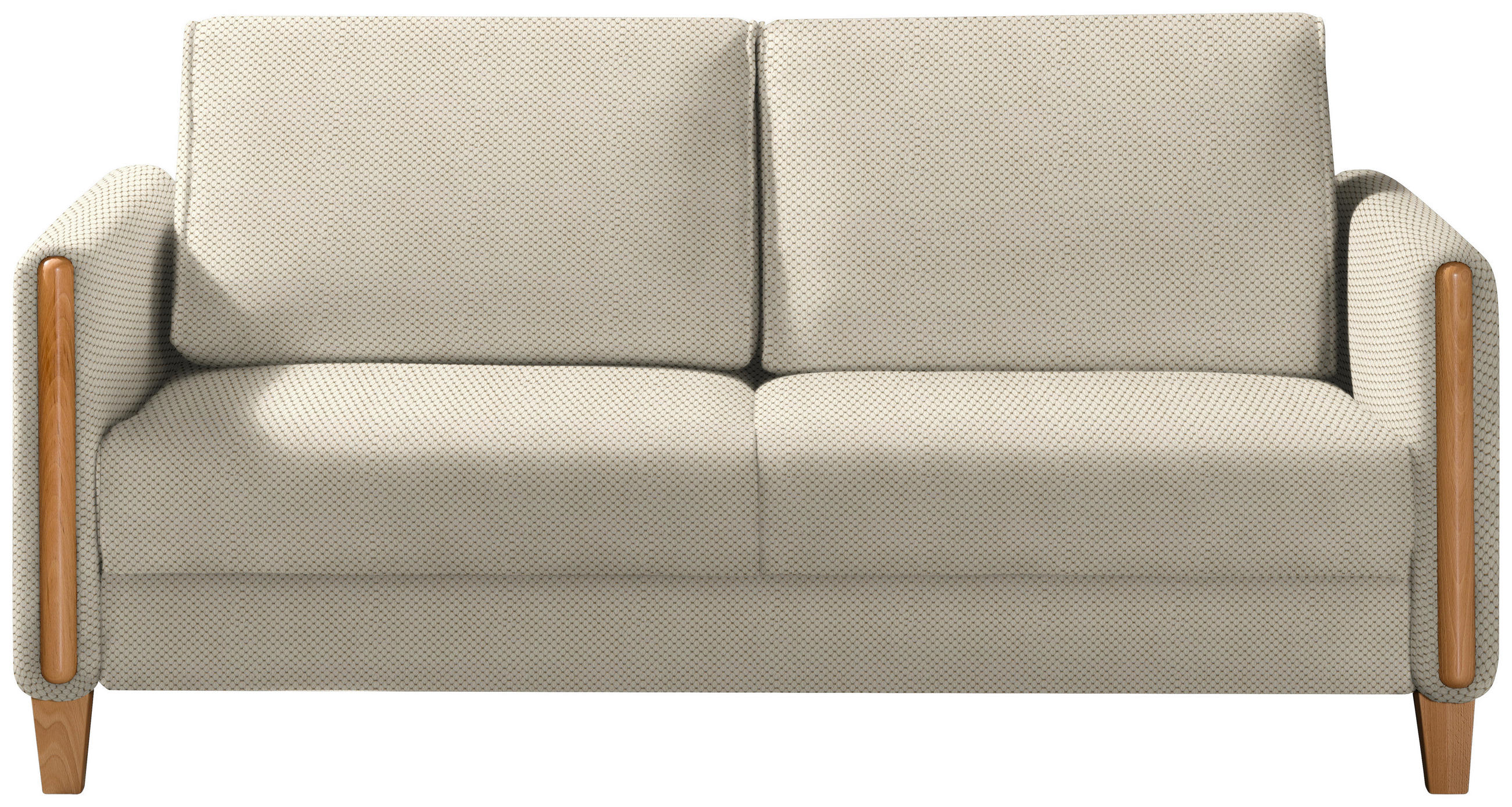 Thumbnail - Niels Andersson Schlafsofa, Creme, Buche, Holz, Textil, Buche, massiv, 2-Sitzer, Füllung: Schaumstoff,Schaumstoffflocken...