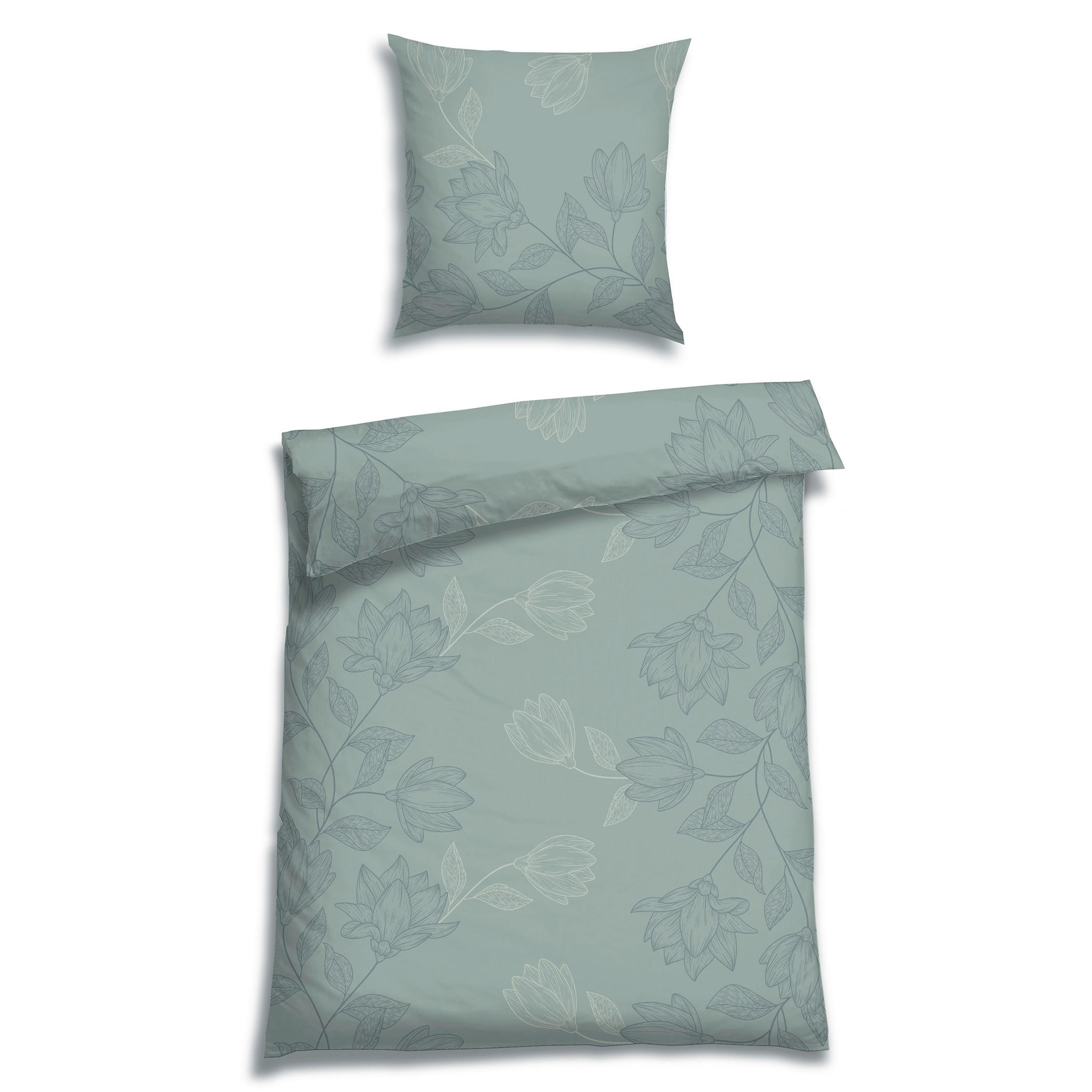 BETTWÄSCHE 2-teilig Flanell 135/200 cm  - Petrol, Design, Textil (135/200cm) - Florella