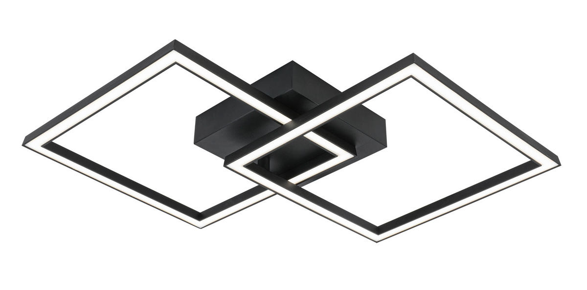 PLAFONIERĂ CU LED - negru, Trend, plastic/metal (57/35/6,5cm) - Boxxx