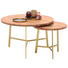 COUCHTISCH in Holz, Metall 80/50/45/40 cm - Goldfarben/Akaziefarben, LIFESTYLE, Holz/Metall (80/50/45/40cm) - Landscape COUCHTISCH in Holz, Metall 80/50/45/40 cm - Goldfarben/Akaziefarben, LIFESTYLE, Holz/Metall (80/50/45/40cm) - Landscape