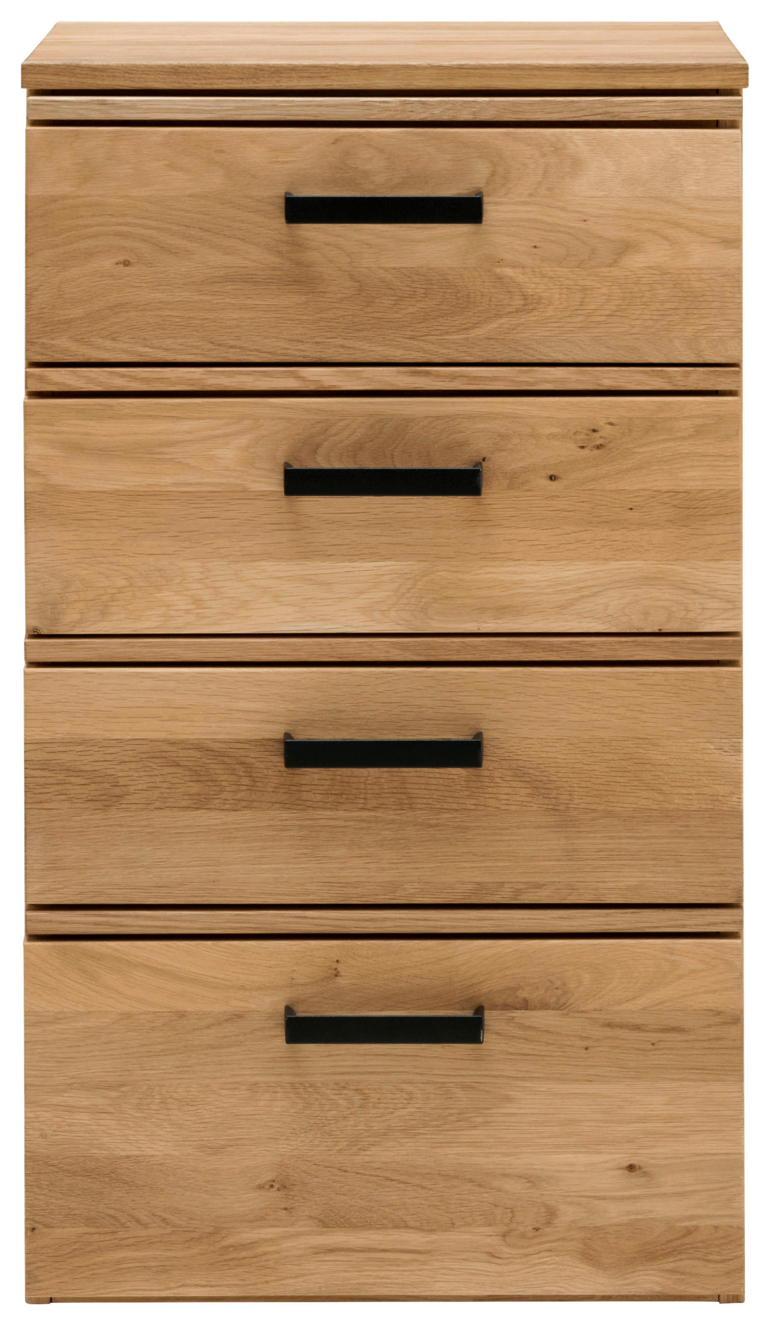 KOMMODE  in 50/89/39 cm  - Eichefarben/Schwarz, MODERN, Holz/Metall (50/89/39cm)