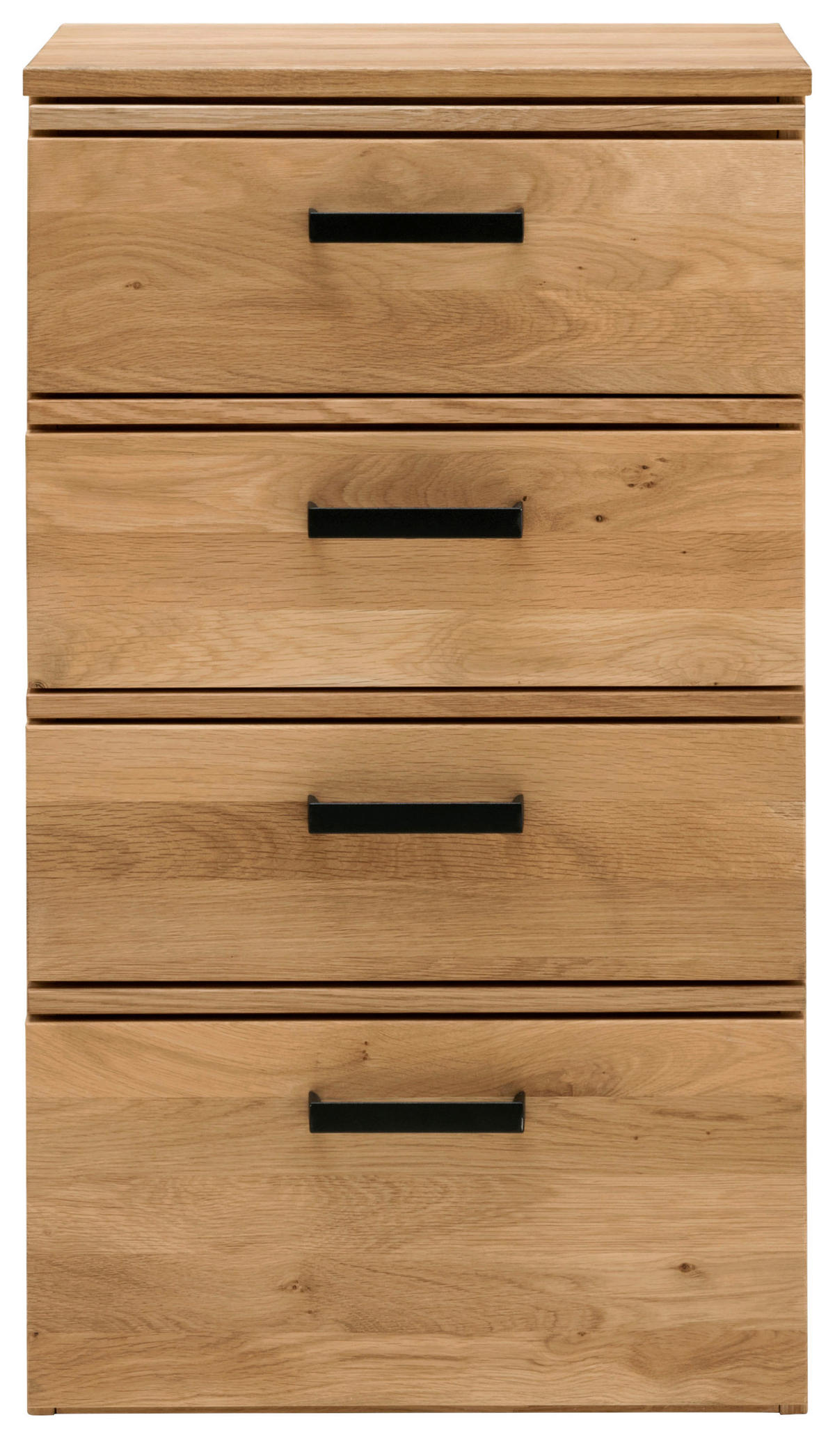 KOMMODE  in 50/89/39 cm  - Eichefarben/Schwarz, MODERN, Holz/Metall (50/89/39cm)