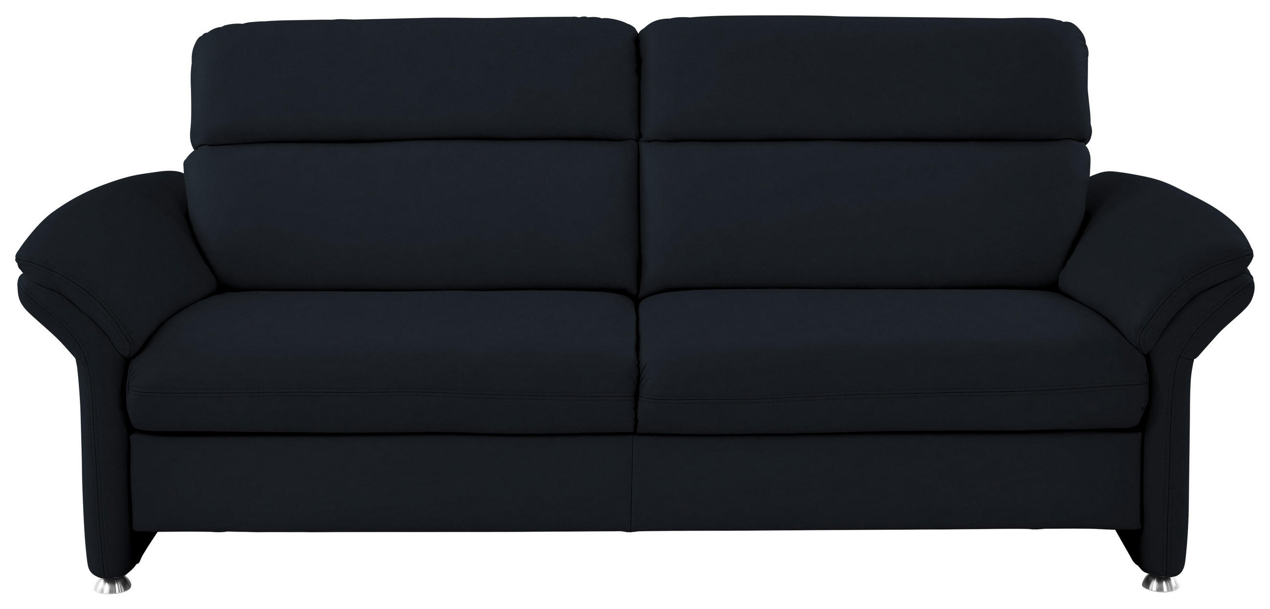 3-SITZER-SOFA in Echtleder Dunkelblau  - Alufarben/Dunkelblau, Konventionell, Leder/Metall (228/96/92cm) - Beldomo Premium