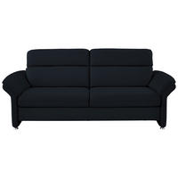 3-SITZER-SOFA in Echtleder Dunkelblau  - Alufarben/Dunkelblau, Konventionell, Leder/Metall (228/96/92cm) - Beldomo Premium