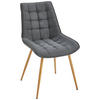 STUHL  in Eisen Webstoff  - Eichefarben/Grau, Modern, Textil/Metall (51/88/62cm) - Livetastic