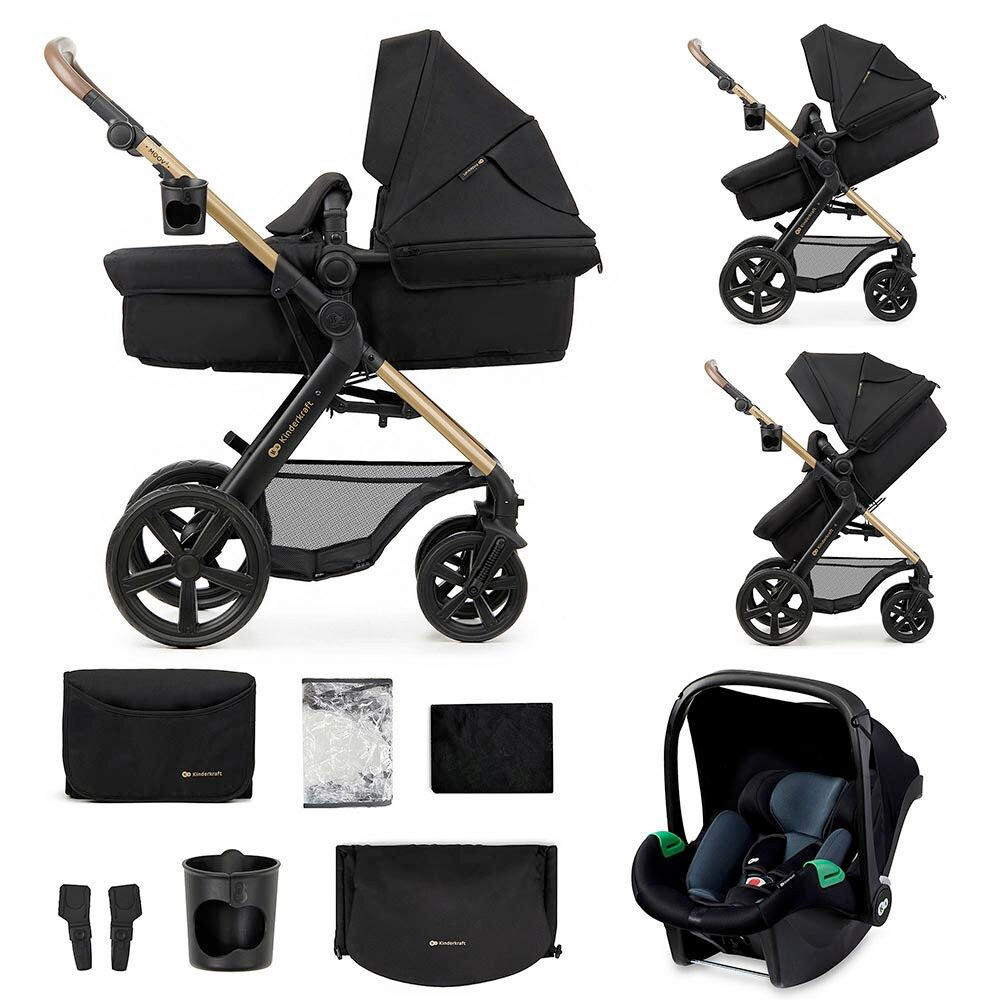 DJEČJA KOLICA  Moov 2  - crna, Basics, tekstil (86.5/60/106cm) - Kinderkraft