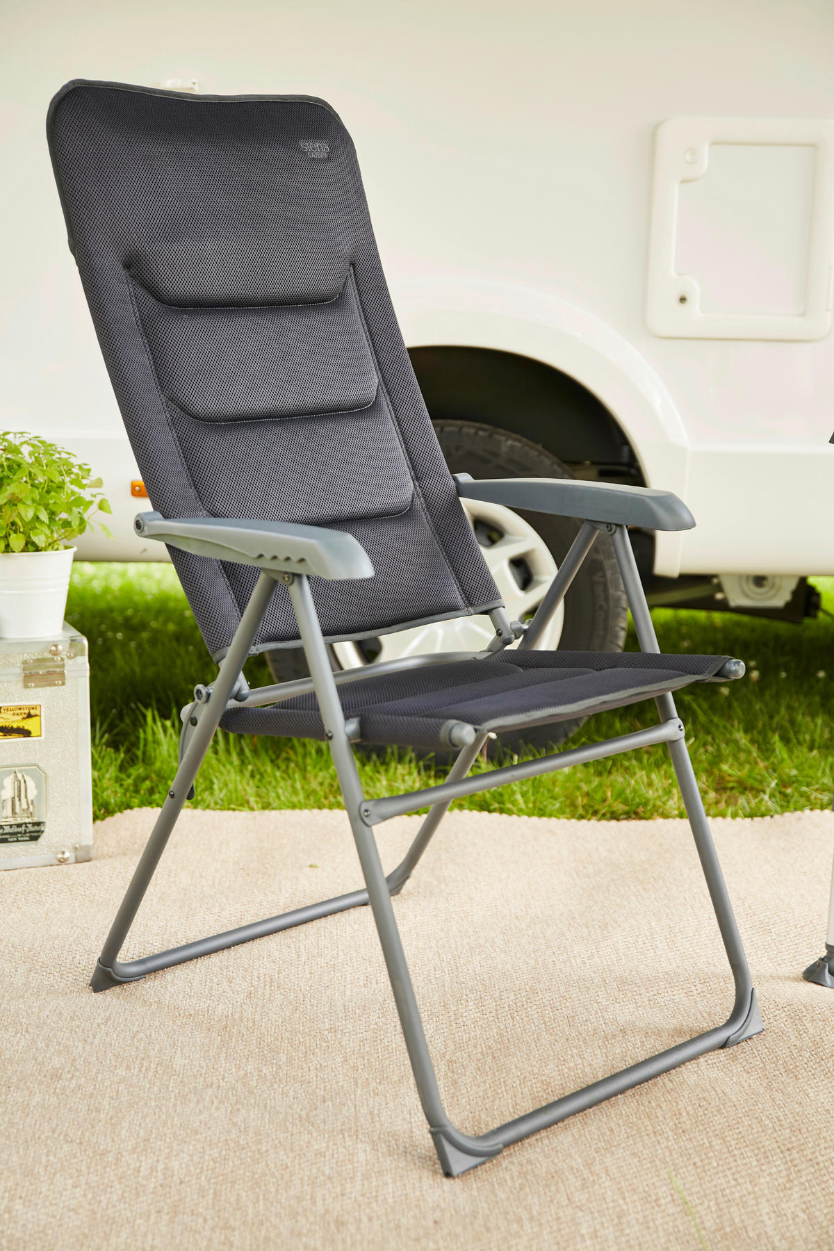 CAMPINGSESSEL - Anthrazit, KONVENTIONELL, Textil/Metall (71/118/59cm) - Siena Garden