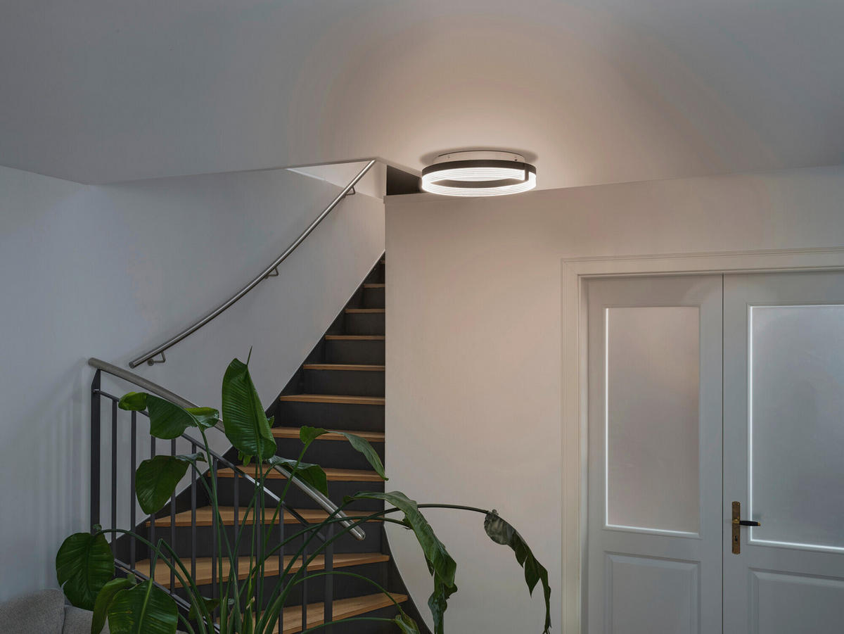 LED-DECKENLEUCHTE 40/9,4 cm   - Schwarz, Design, Kunststoff (40/9,4cm) - Osram
