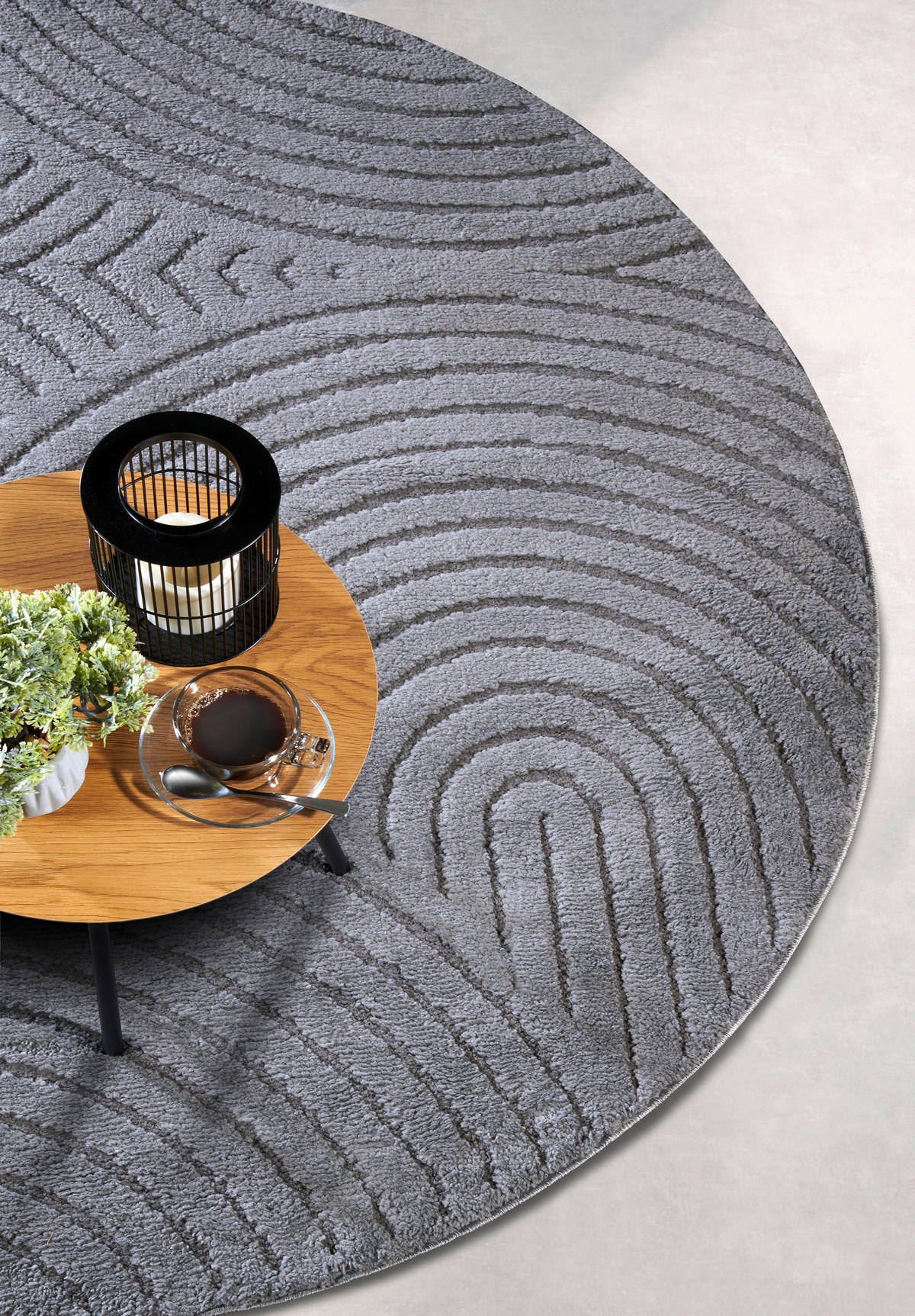 HOCHFLORTEPPICH 160 cm New York Anthrazit  - Anthrazit, Basics, Kunststoff/Textil (160cm) - Elle Decoration