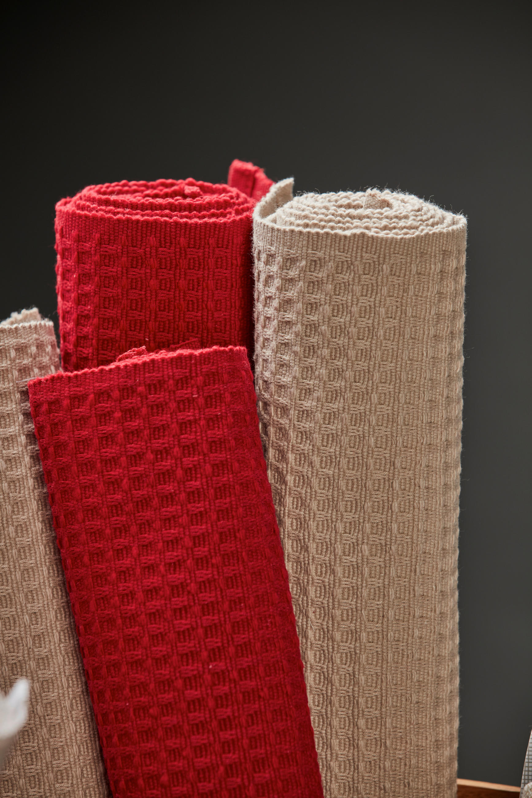 BORDSLÖPARE textil våffelpike röd 40/140 cm  - röd, Basics, textil (40/140cm)