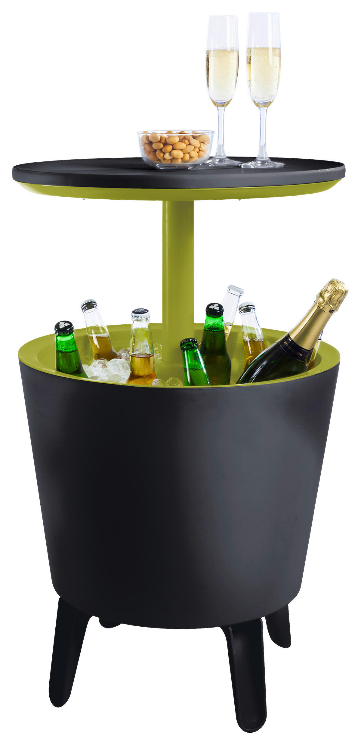 GARTEN-BARTISCH Kunststoff rund  - Anthrazit/Grün, Basics, Kunststoff (49,5/57/49,5cm) - Ambia Garden