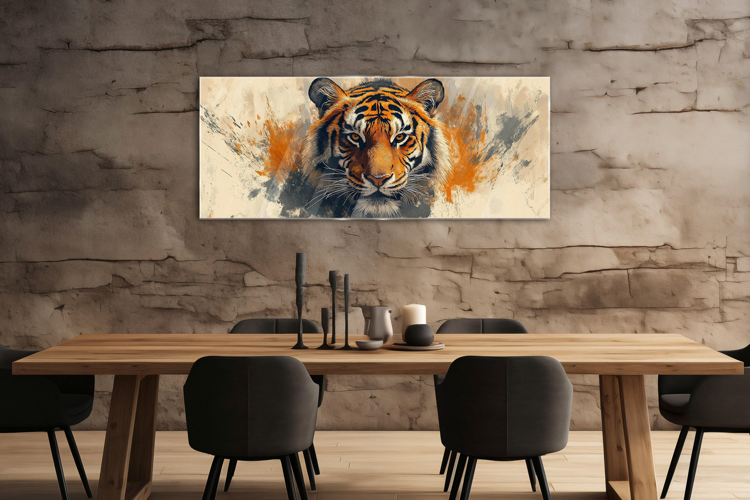 GLASBILD Tiere  - Multicolor, Basics, Glas (50/125/1,40cm) - Euroart