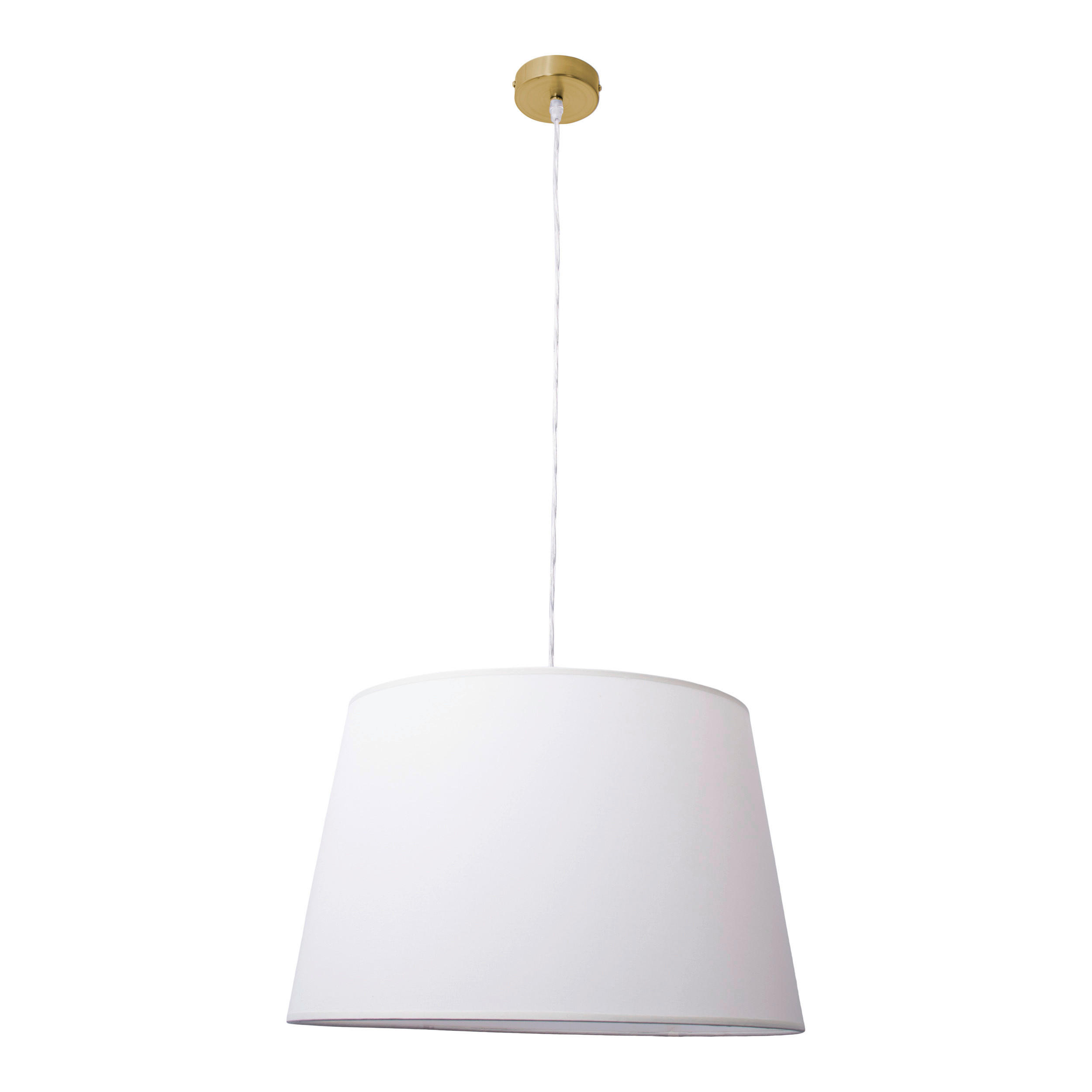 PENDELLEUCHTE Bologna 45 cm  - Beige/Messingfarben, Basics, Textil/Metall (45cm) - Näve