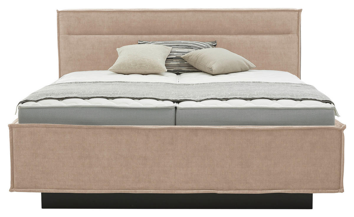 POLSTERBETT gepolstertes Kopfteil, Bettkasten, Lattenroste, Matratzen 180/200 cm  in Beige  - Schieferfarben/Beige, Design, Textil (180/200cm) - Musterring