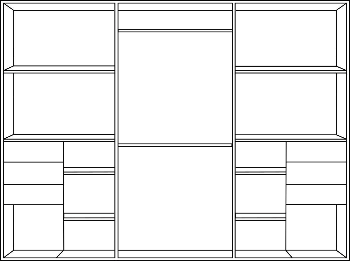 FÜGGESZTETT TOLÓAJTÓS SZEKRÉN szahara, grafitszürke, fekete  - szahara/grafitszürke, Design, faalapú anyag/Üveg (270/208/64cm) - Carryhome