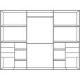 SCHWEBETÜRENSCHRANK  in Graphitfarben, Schwarz, Sahara  - Schwarz/Graphitfarben, Design, Glas/Holzwerkstoff (270/208/64cm) - Carryhome