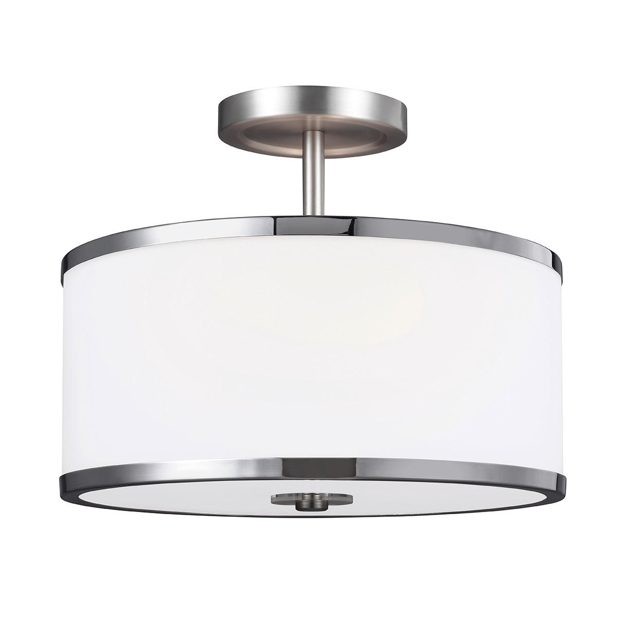 DECKENLEUCHTE  32.4/24.1 cm    - Chromfarben/Nickelfarben, Design, Glas/Metall (32.4/24.1cm) - Elstead Lighting
