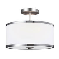 DECKENLEUCHTE Prospect 32.4/24.1 cm   - Chromfarben/Nickelfarben, Design, Glas/Metall (32.4/24.1cm) - Elstead Lighting
