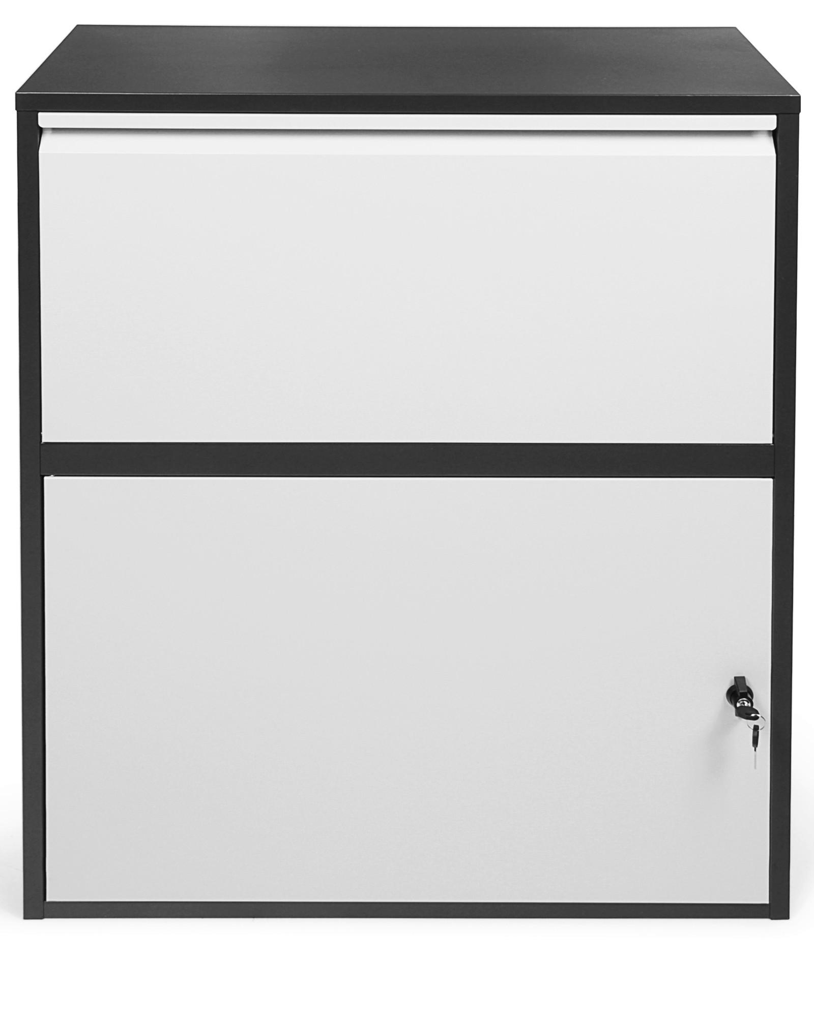 PAKETBOX Grau, Schwarz  - Schwarz/Grau, Basics, Metall (82/103/38cm) - Ambia Garden