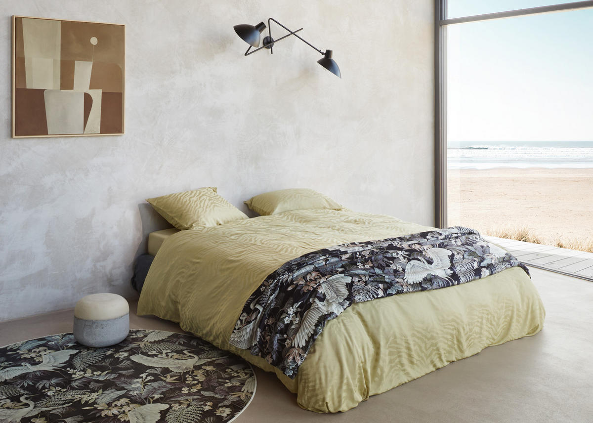 WENDEBETTWÄSCHE SS22 Satin 155/220 cm  - Gelb, KONVENTIONELL, Textil (155/220cm) - Essenza