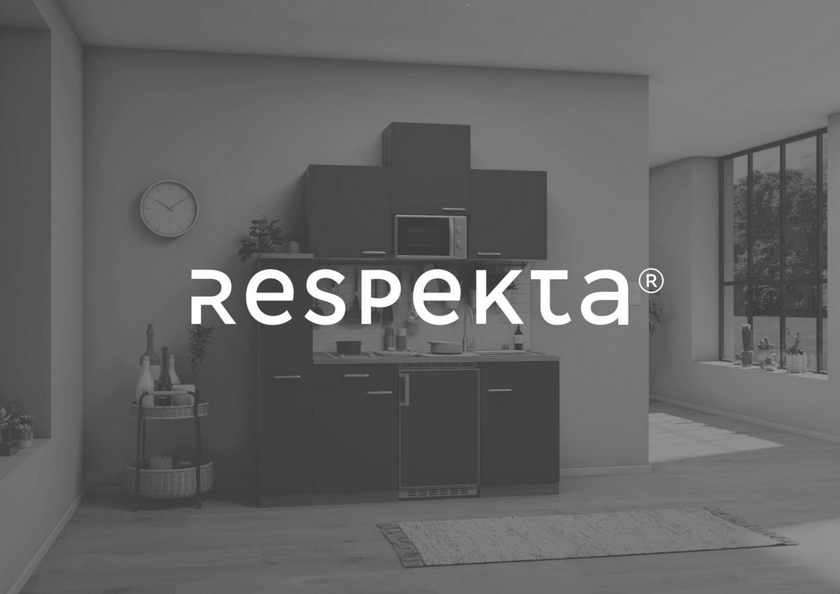 MODULKÖK 180 cm   i grå  - aluminiumfärg/grå, Basics, trämaterial/plast (180cm) - Respekta