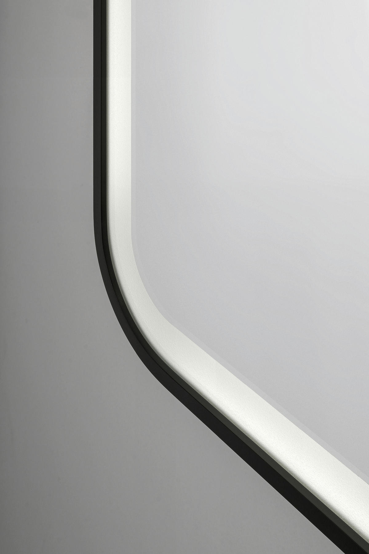 BADEZIMMERSPIEGEL 60/80/4 cm  - Schwarz, MODERN, Glas/Metall (60/80/4cm) - MID.YOU