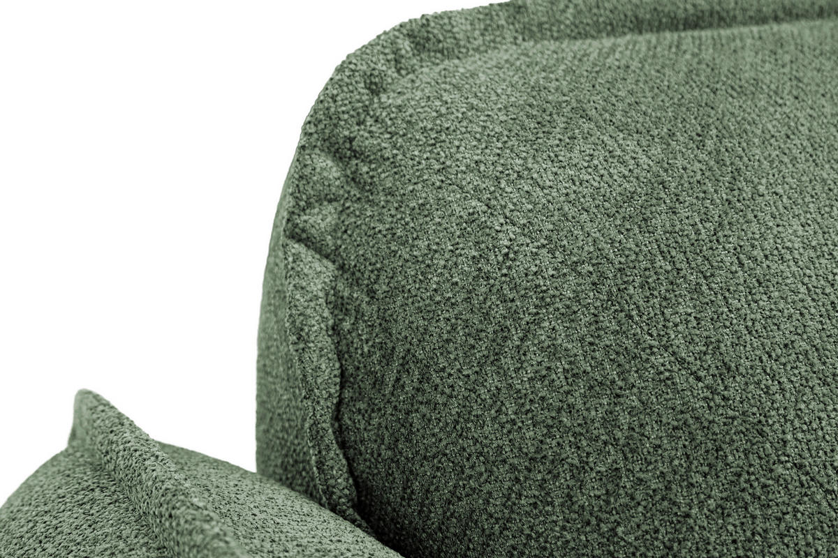 ECKSOFA  Struktur Grün  - Schwarz/Grün, Modern, Kunststoff/Textil (184/269cm) - Trendmanufaktur