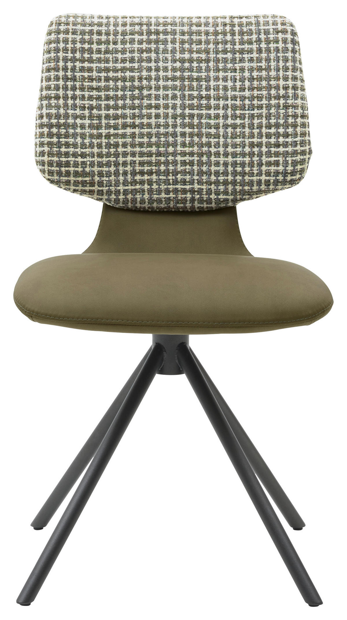 STUHL Lederlook, beschichtet Grün, Hellgrün  - Anthrazit/Beige, Design, Textil/Metall (50/87/57cm) - Musterring