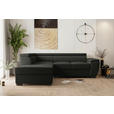 ECKSOFA  in Flachgewebe Anthrazit  - Anthrazit/Schwarz, KONVENTIONELL, Kunststoff/Textil (220/266cm) - Carryhome
