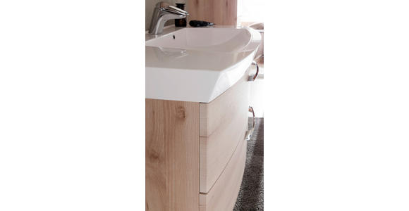 WASCHTISCHKOMBI 100 cm - Chromfarben/Buchefarben, KONVENTIONELL, Holzwerkstoff/Metall (100cm) - Xora