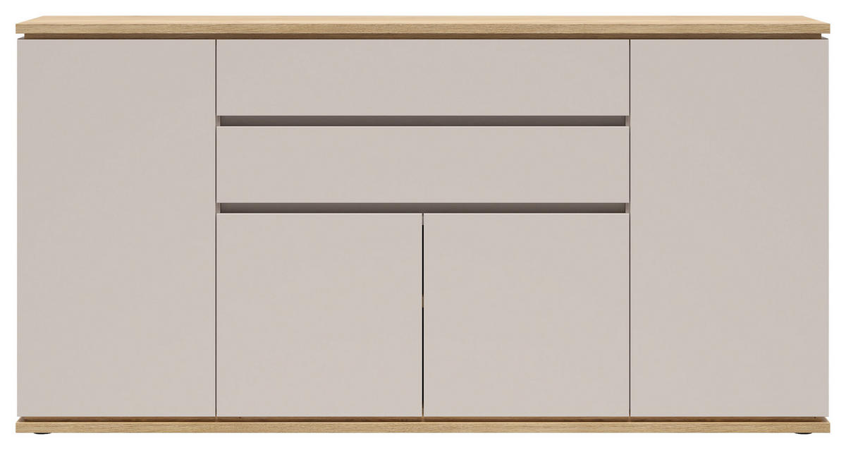 SIDEBOARD  184/93/42 cm 2 Schublade(n)  - Kaschmir/Eichefarben, Design, Holzwerkstoff (184/93/42cm) - Xora