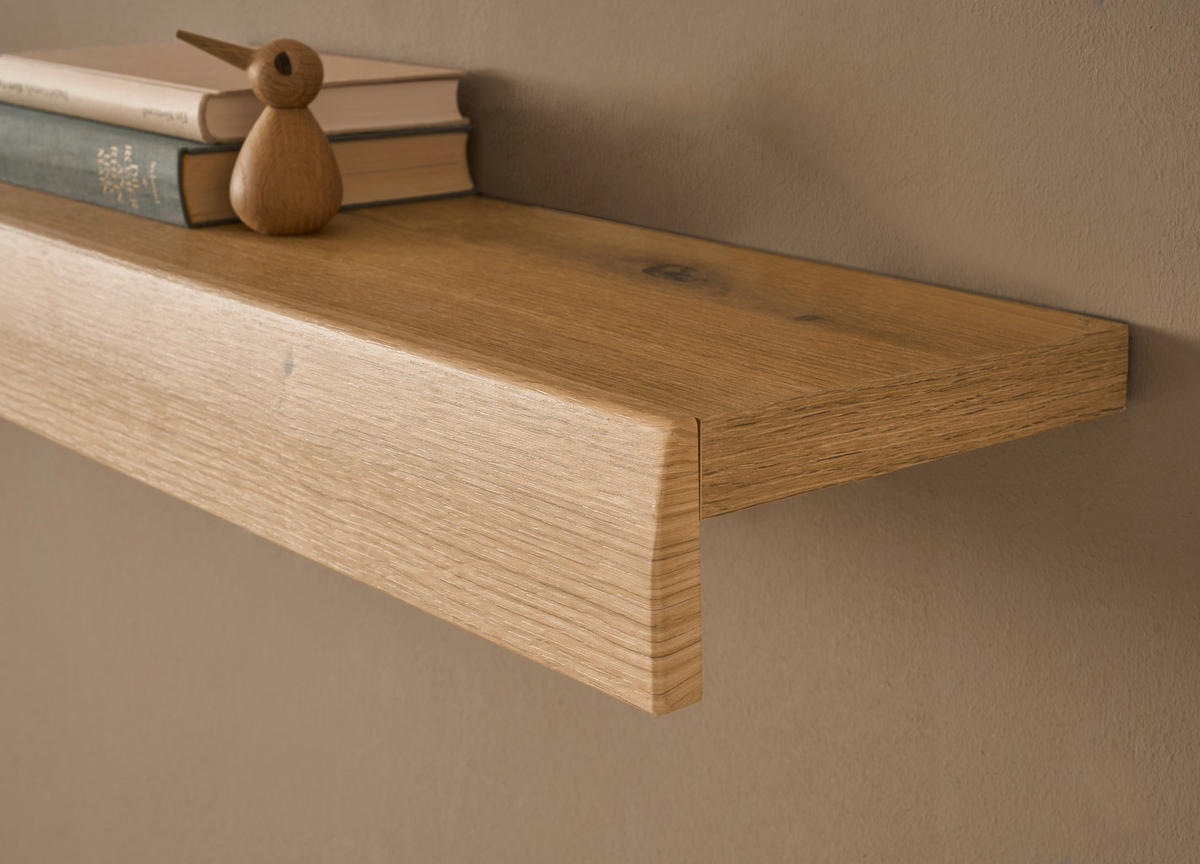 WOHNWAND 3-teilig  in Graphitfarben, Eichefarben  300/170/45 cm  - Eichefarben/Schwarz, Design, Glas/Holzwerkstoff (300/170/45cm) - MID.YOU