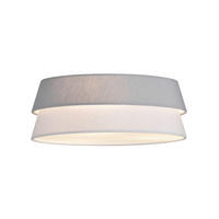 DECKENLEUCHTE 37/14 cm  - Weiß/Grau, Trend, Kunststoff/Textil (37/14cm) - Collett's Monde