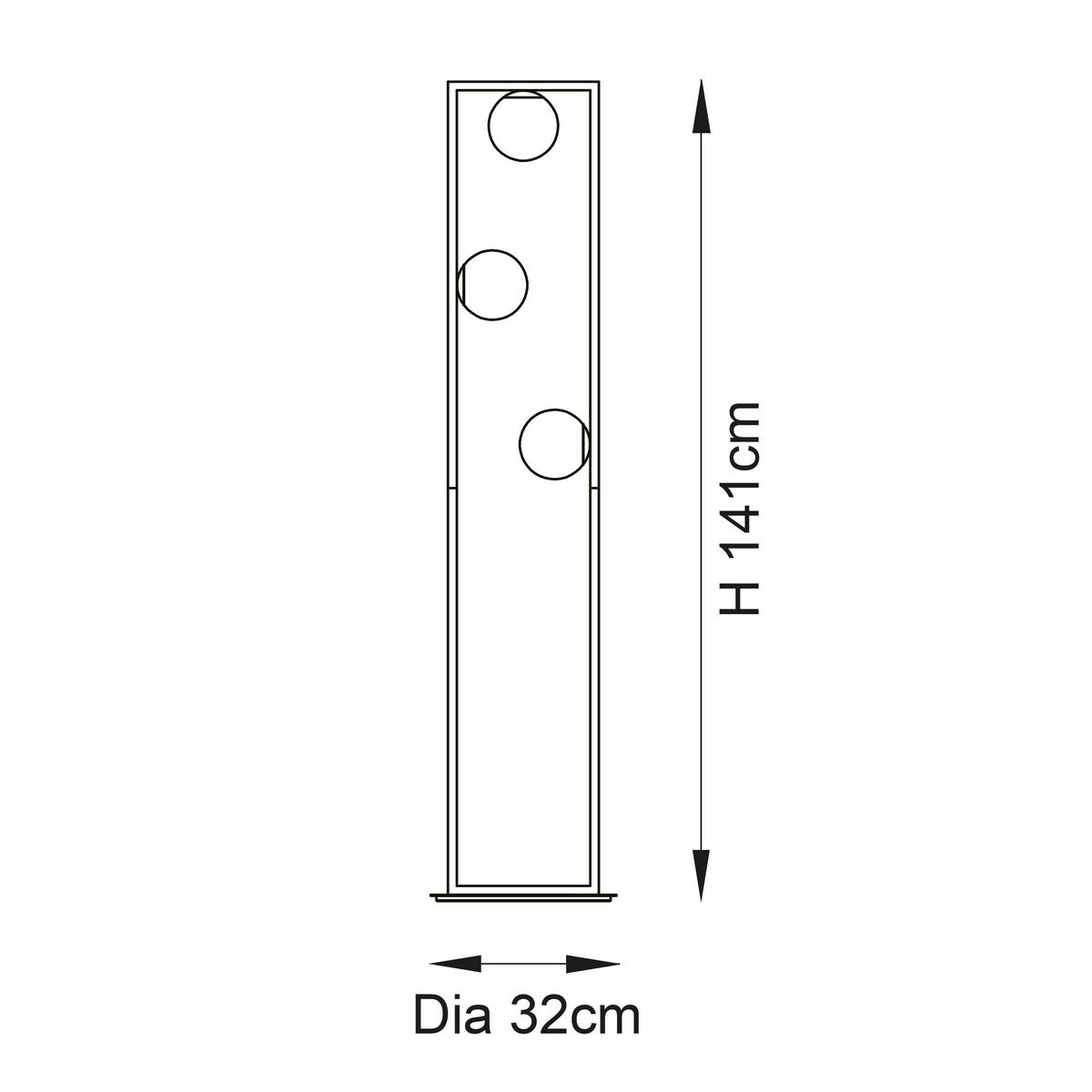 STEHLEUCHTE 32/141 cm    - Silberfarben/Goldfarben, Basics, Glas/Metall (32/141cm) - ENDON