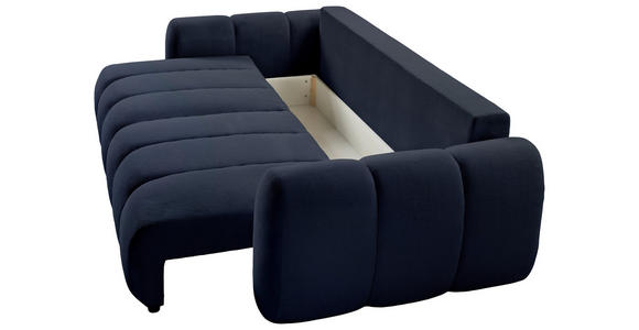 SCHLAFSOFA Webstoff Dunkelblau  - Schwarz/Dunkelblau, KONVENTIONELL, Kunststoff/Textil (262/93/117cm) - Carryhome