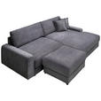 ECKSOFA Dunkelgrau Cord  - Dunkelgrau/Schwarz, MODERN, Kunststoff/Textil (300/180cm) - Carryhome