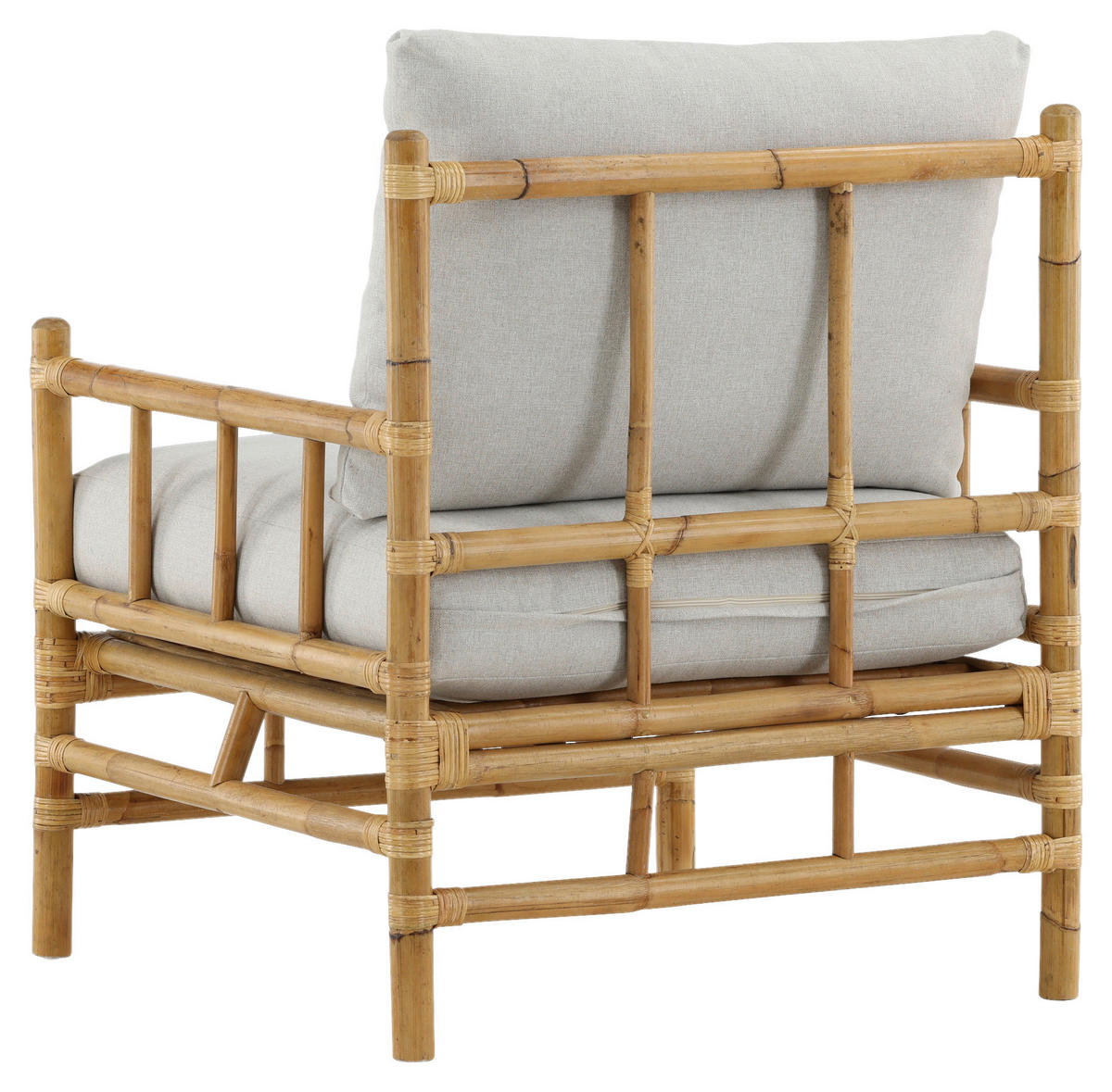 LOUNGESESSEL in Holz Hellbraun  - Hellbraun, KONVENTIONELL, Holz/Textil (78/88/77cm) - Gardenson