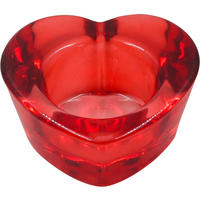 TEELICHTGLAS - Rot, Basics, Glas (8/4cm) - Ambia Home