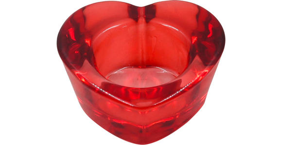TEELICHTGLAS - Rot, Basics, Glas (8/4cm) - Ambia Home