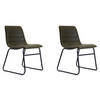 STUHL 2 Stück , , Lederlook  - Dunkelgrün, KONVENTIONELL, Kunststoff/Textil (48/77/56cm) - MID.YOU