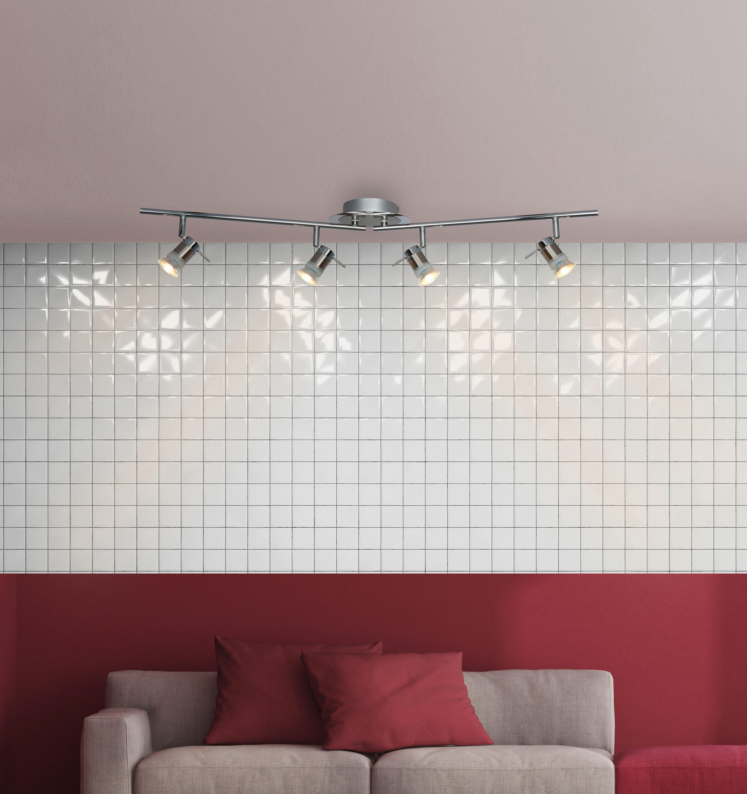 STRAHLER ARIES 90/16/12 cm   - Silberfarben, Basics, Metall (90/16/12cm) - Searchlight