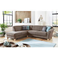 ECKSOFA in Flachgewebe Taupe  - Taupe/Naturfarben, Konventionell, Holz/Textil (212/257cm) - Sit & More