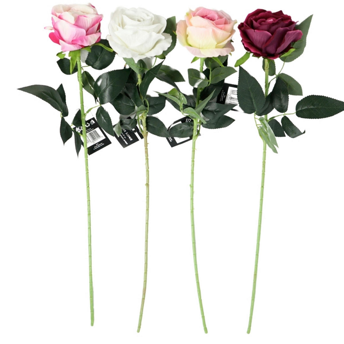 CVIJET UMJETNI  - pink/bijela, Basics, plastika (11/11/76cm)