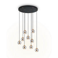 LED-HÄNGELEUCHTE Solenne 63/300 cm  - Klar/Goldfarben, Design, Glas/Kunststoff (63/300cm)