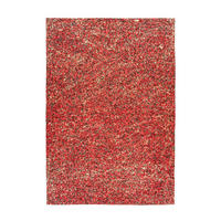 LÄDERMATTA 120/170 cm Finish  - röd/guldfärgad, Basics, läder/textil (120/170cm) - Kayoom
