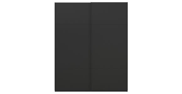 SCHWEBETÜRENSCHRANK 181/223/68 cm 2-türig Schwarz - Schwarz, KONVENTIONELL, Holzwerkstoff/Metall (181/223/68cm) - Novel