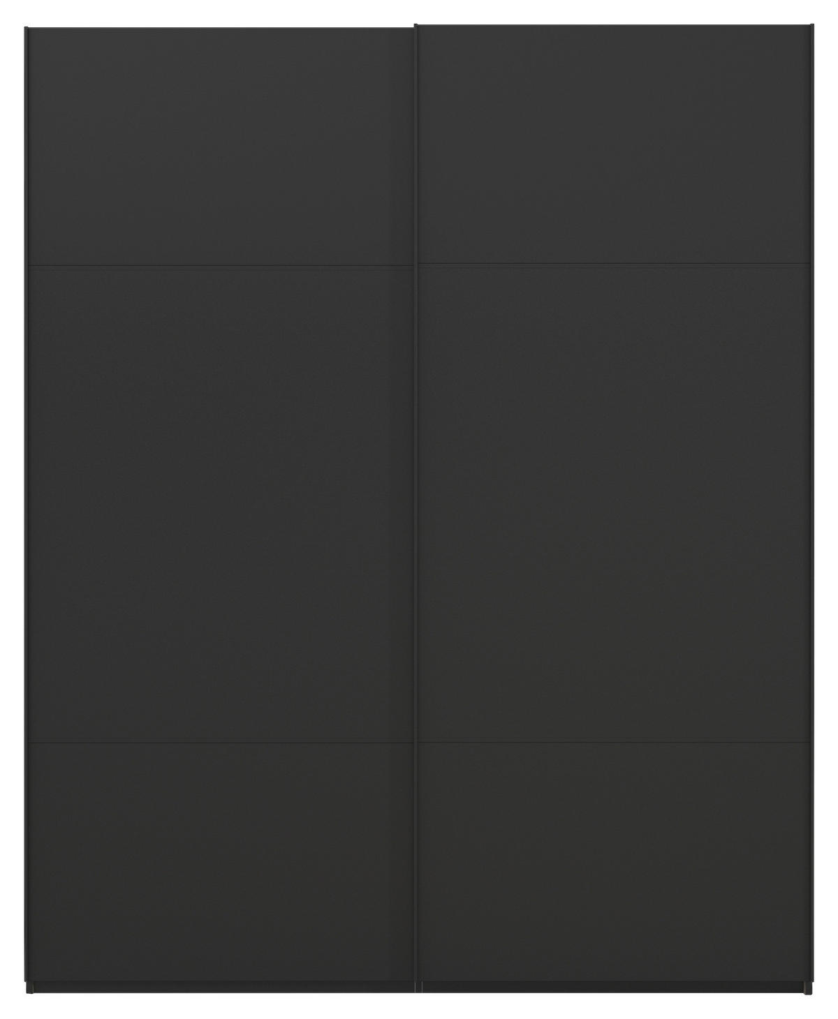 SCHWEBETÜRENSCHRANK 181/223/68 cm 2-türig Schwarz  - Schwarz, KONVENTIONELL, Holzwerkstoff/Metall (181/223/68cm) - Novel