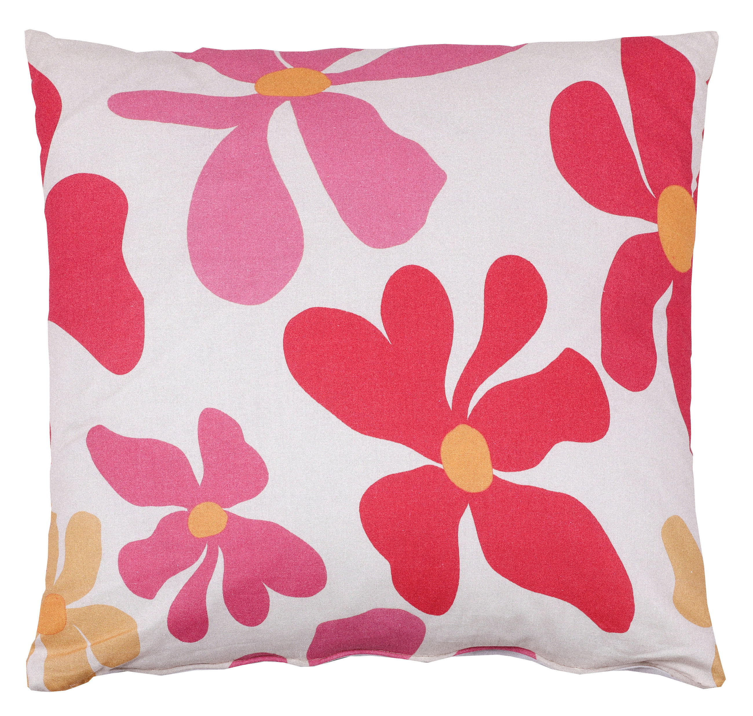 XXXLutz Zierkissen Natur, Rot, Pink 48x48 cm