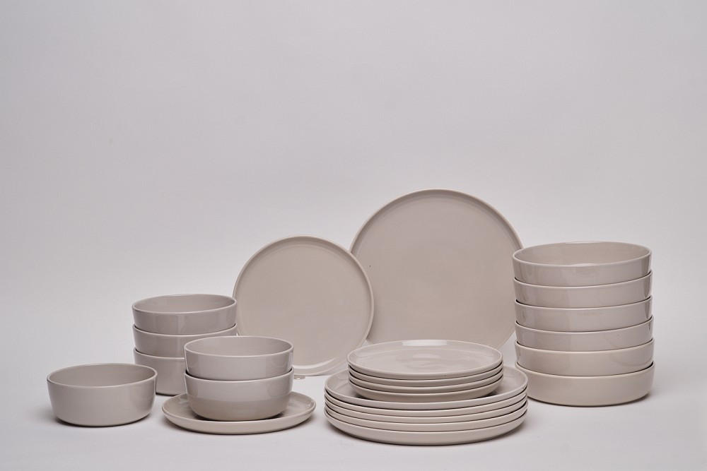 KOMBISERVICE Grau Colori grigio 24-teilig 6 Personen  - Grau, Trend, Keramik - Novel