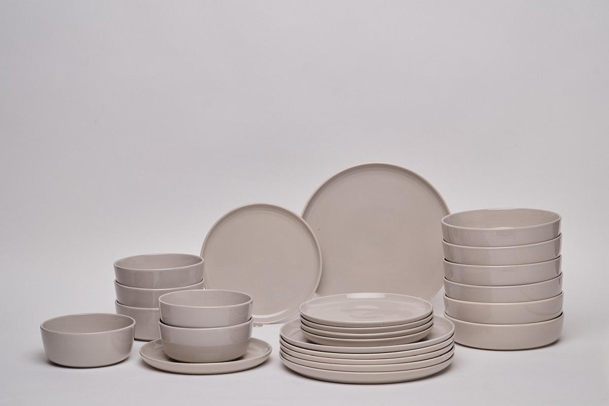 KOMBISERVICE Grau Colori grigio 24-teilig 6 Personen  - Grau, Trend, Keramik - Novel
